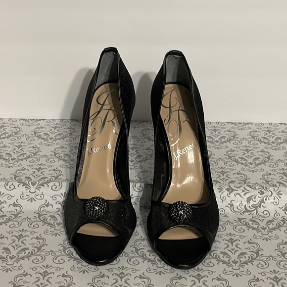 J.Renne, semi sheer material, heels. - Picture 2 of 14